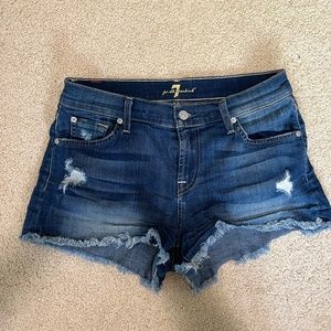 7 for all mankind size 26 denim shorts